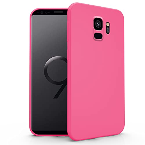 N NEWTOP Cover Compatibile per Samsung Galaxy S9, Custodia TPU SOFT Gel Silicone Ultra Slim Sottile Flessibile Case Posteriore Protettiva (Fucsia)