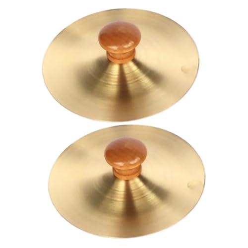 WOONEKY 2 Piezas Instrumento Musical de Percusión Infantil Platillos Mango de Madera Sonido Claro y Nítido para Entrenamiento Rítmico y Desarrollo Musical