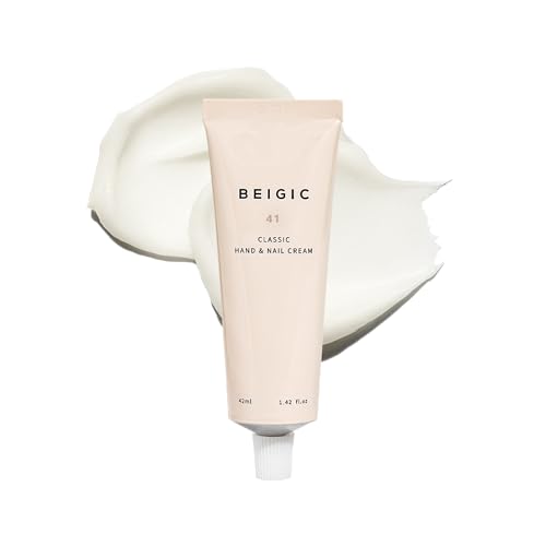 BEIGIC Classic Hand & Nail Cream - Geranium, Sandalwood, Orange Zest Vegan Quick-Absorbing Non-Greasy Handcream to Smooth Fine Lines, Soften & Hydrate (1.42 fl.oz)
