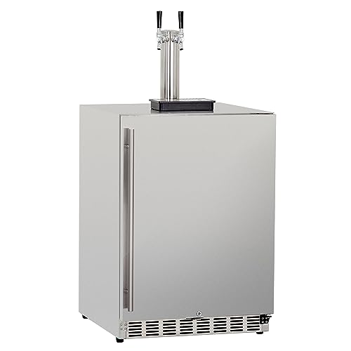 TrueFlame 6.6c Deluxe Outdoor Rated Double Tap Kegerator - Completed