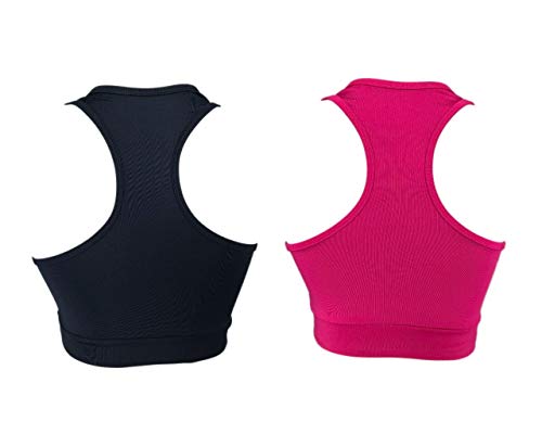 kit 2 Top Com Bojo Nadador Suplex Liso Ou Estampado PRETO-PINK M