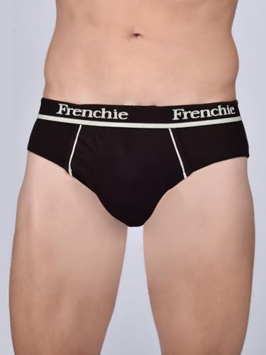 Image of Frenchie VIP Pro Mens 100% Cotton Brief with Outer Elastic Ultrasoft Waistband Briefs Combo for Mens, Assorted