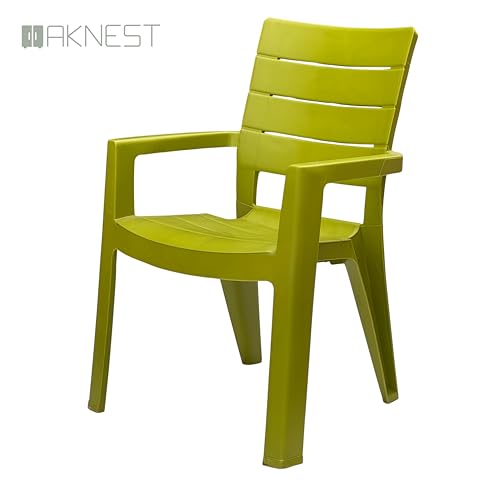 Image of Cello Jordan Polypropylene Plastic Arm Chair | Modern Multipurpose Seating for Home, Office, Garden & Balcony | Ergonomic Indoor & Outdoor Furniture (Color: Green, Set of 2 piece)