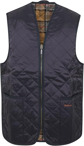 Rivestimento interno Barbour Beaufort Blu scuro Barbour Rivestimento interno Beaufort blu scuro nella colorazione blu scuro e blu con vestibilità Regular Fit è realizzato in poliestere e cotone con design a quadri.