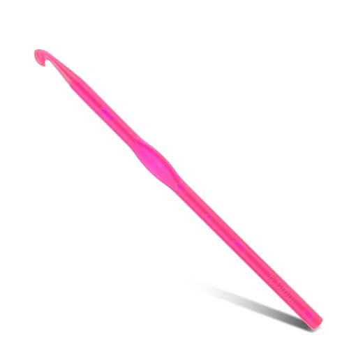Image of QMNNMA 5 mm Crochet Hook, Ergonomic Crochet Hooks, Crochet Needles | Ergonomic Handle for Arthritic Hands, Colorful Transparent Crochet Hook for Beginners and Crocheting Yarn