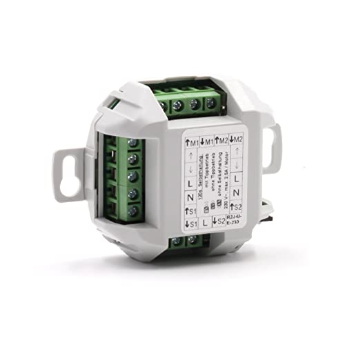 Inprojal elektrosysteme Rollladen Einzelrelais, Rolladen Trennrelais R2J-U-E-230, 230V, Unterputz, für 2 Rolladenmotor mit Selbsthaltung und Tippbetrieb