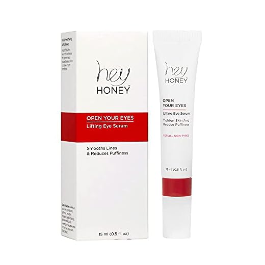 Hey Honey Open Your Eyes Lifting Eye Serum | Under Eye Cream for Dark Circles & Puffiness | Around The Eyes Hydration | Suitable For Sensitive Aging Skin | Delivers A Bright Rested look | 0.5 oz.