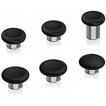 eXtremeRate 6 in 1 Metal Replacement Thumbsticks Grip, Swap Magnetic Joysticks for Xbox One Elite Series 2 & Xbox Elite 2 Core Controller Model 1797 - Black