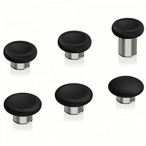 Image of eXtremeRate 6 in 1 Metal Replacement Thumbsticks Grip, Swap Magnetic Joysticks for Xbox One Elite Series 2 & Xbox Elite 2 Core Controller (Model 1797) - Black