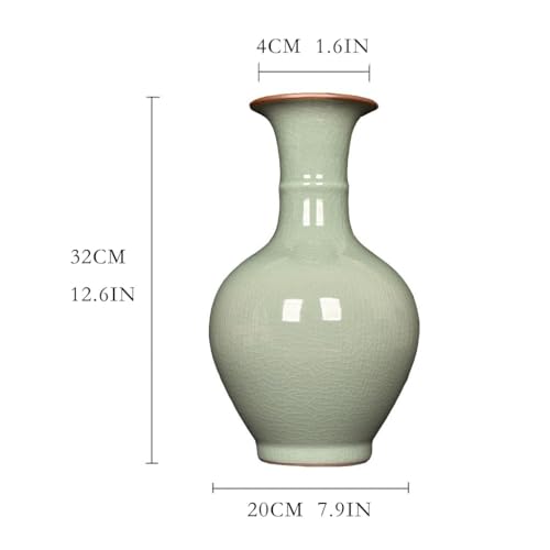 Vase céladon pour grand arrangement de fleurs et décoration de table - 3