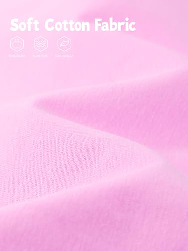 QWE 4 Pieces Girls Shirts Short Sleeve Cotton T-Shirts Graphic Tees Summer Tops Clothes for Girls 5-12 Years2