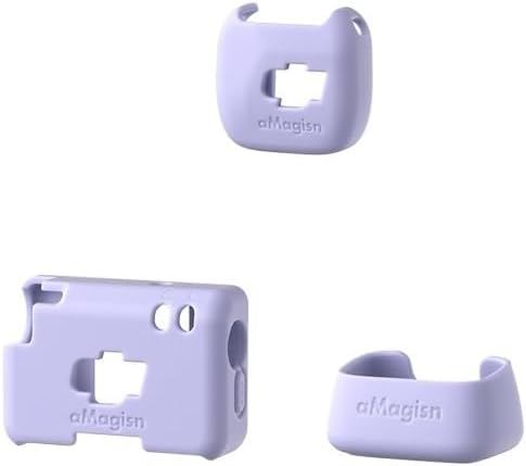 for Silicone Protective Case for DJI for Mic Mini Microphone for Anti-Scratch Charging Dock Transmitter Receiver Protection Soft Shell Kit(Purple Style 1)