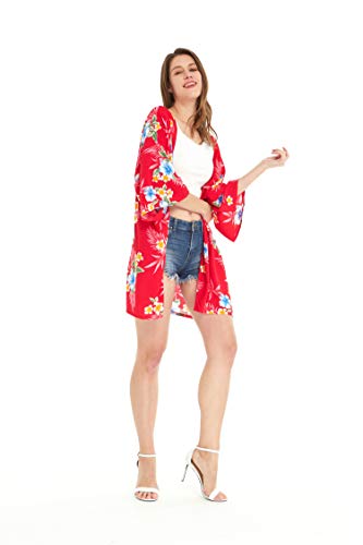 Image of Matchable Family Hawaiian Luau Men Women Girl Boy Clothes in Hibiscus Red