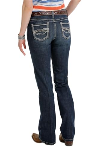 Western Jeans Womens Hannah Boot Cut Dark Stone Wash