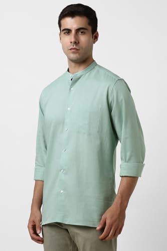 Image of Van Heusen Men Cotton Solid Regular Fit Shirt