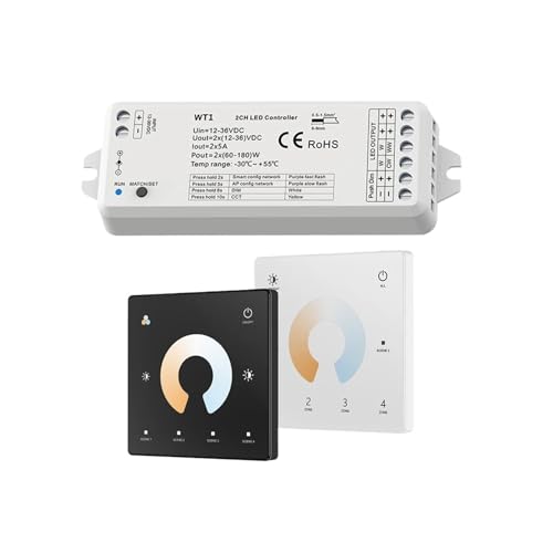 Kit contrôleur LED WT1 tension large 12V-36V et commande tactile sensitive 4 zones