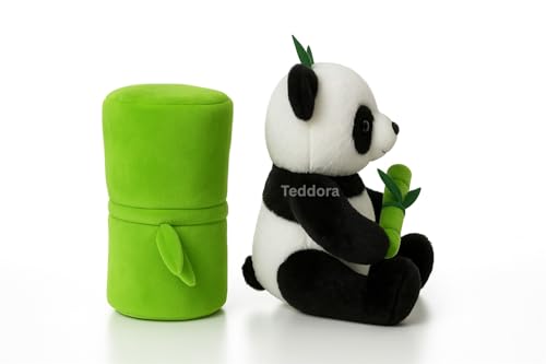 Image of Bamboo Panda Soft Toy for Girls Boys Kids, Animal Plush Stuffed Baby Teddy Gift Birthday, 25 cm