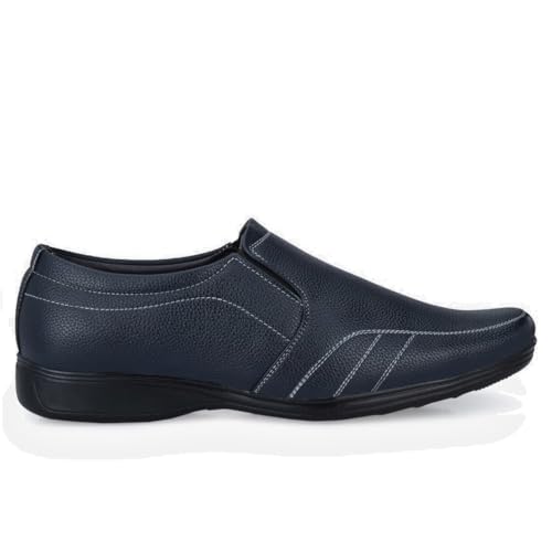 Image of Leatherkraft Round-Toe Formal Slip-On Shoes