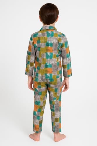 Image of 3BROS Kid's Pure Cotton Full Sleeves Night Suit /Dress for Boys /Girls Full Pajama & Top Sleep Suit Combo Set
