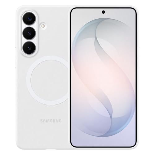 Image of Samsung Galaxy S26+ Silicone Magnet Phone Case, Soft-Touch, Durable Grip, Great Feel, White