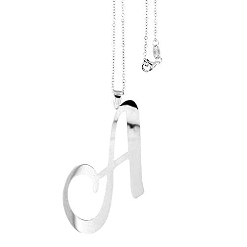 Philip Jones Collana Con Iniziale M In Argento Sterling 925 – Elegante, Regalo In Sacchetto Lusso