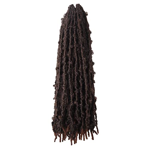 Niseyo Butterfly Locs Crochet Hair 16 Inch Soft Distressed Faux Locs Pre Looped 6 Packs (Handmade, T30)