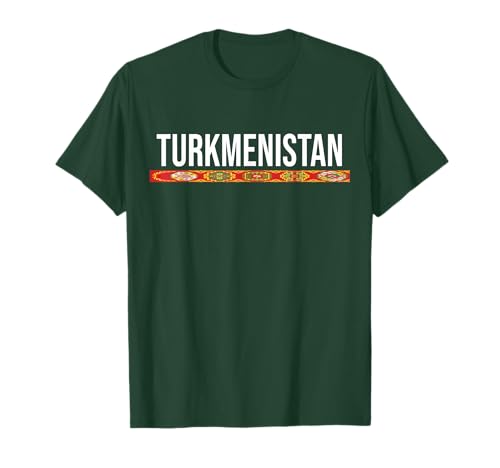 Maillot de l'équipe athlétique de Football avec Drapeau du Turkmenistan T-Shirt