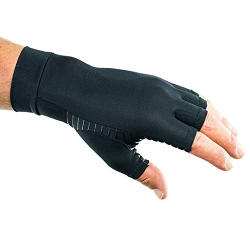 Preisvergleich Produktbild Anti-Arthritis-Kupfer-Faser-halbe Finger-Druck-Handschuh-Kompressions-H... Schmerzlinderung strickte Gesundheits-Handschuhe