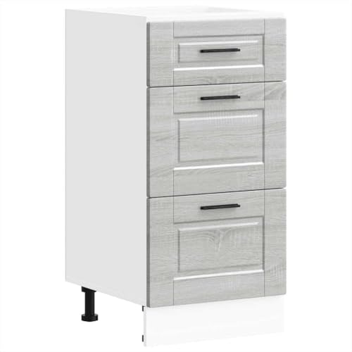 vidaXL Armoire de Cuisine Porto Sonoma Gris Bois d ingénierie