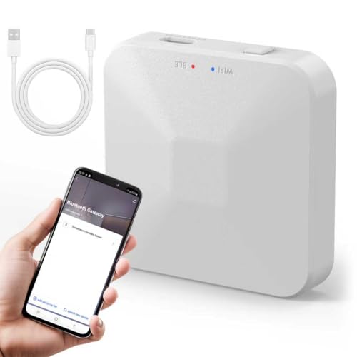 KENRONE TUYA Smart Lock WiFi Gateway - G2 Bluetooth Hub for Smart Door Locks Alexa Google Home Compatible Remote Unlock Access Wireless Bluetooth to WiFi Bridge for Tuya & Smart Life App Hub