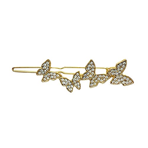 Horquilla para el pelo con forma de mariposa con diamantes de imitación para mujer, fiesta de cumpleaños, carnavales, horquilla para el pelo