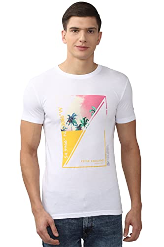Image of Peter England Men's Cotton Slim Fit T-Shirt