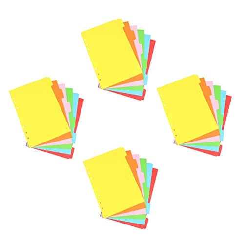 HOMSFOU 24個なページマーカー バインダー用仕切り 紙 インデックス割タブ 学校やオフィス用整理に