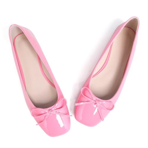 Image of Dear Time Women's Casual Foldable Ballet Flats Square Toe Ballerina Flats Shoes Comfortable