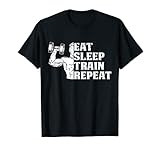 Photo Gallery eat sleep train repeat disegno divertente maglietta Photo Gallery eat sleep train repeat disegno divertente maglietta