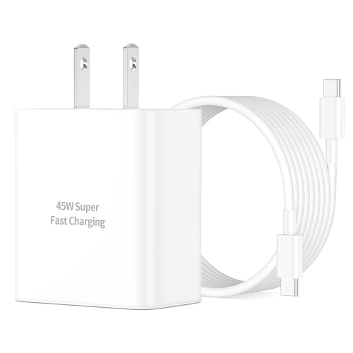 45W USB C Fast Charger for Google Pixel 9/9 Pro XL/Fold/8/8a/8 Pro/7/7a/7 Pro/6/5/4 XL, Samsung, Tablet, Android Phone, 45 Watt Type C Super Fast Charging Pixel Charger Block with 10FT Long USBC Cable