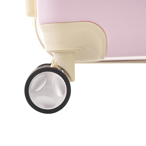 Travel Conveniently with 4-Piece Hardshell Luggage Set, Lightweight ABS Material in Light Pink, Includes 20", 24", 28" Suitcases and Cosmetic Case3