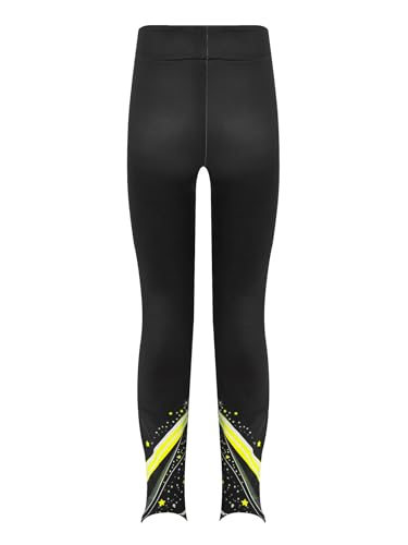 Kids Girls Stretchy Waistband Ice Skating Training Leggings Printed Gymnastics Dance Tights Children Women4