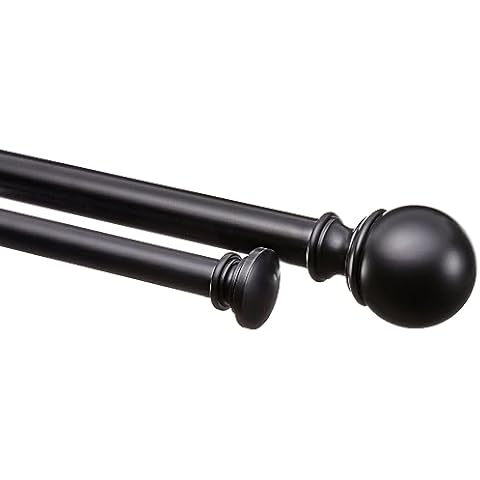Amazon Basics Adjustable Double Curtain Rod Cover