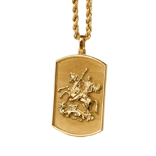 Collier médaille Saint-Georges en argent et plaqué or, un cadeau symbolique chargé d'histoire