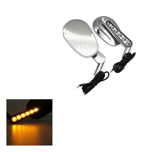 Rétroviseurs de moto avec clignotant 8mm embouts guidon V-ROD 2011 2012 2013 - 4