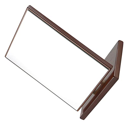 Espejo de maquillaje de madera para escritorio