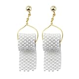 ERINGOGO 女性用イヤリングセット ロールペーパーデザイン パール装飾 耐久性素材使用 レディース 日常使いからパーティーまで 1Pair