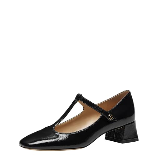 Coach Women's Angelina T-Strap Mary Jane in Glazed Leather Pump