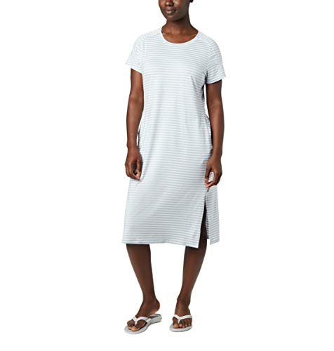 Columbia Women's Firwood Camp Tee Dress, White Medium Stripe, Large