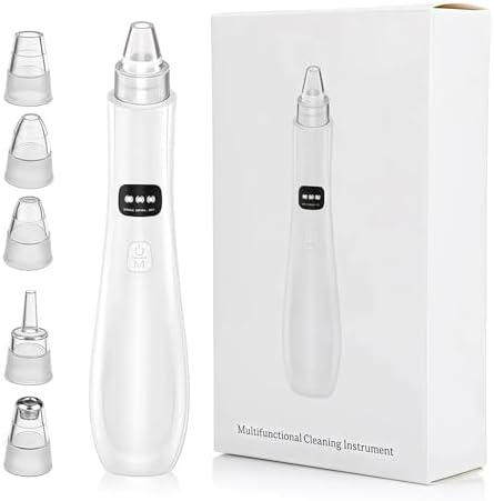 Visual Blackhead Remover Pore Vacuum, Blackhead Extractor with 5 ...
