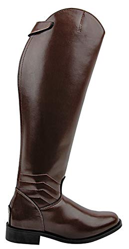 Mens Man Elegant Dress Dressage Boots with Zipper Riding English Equestrian Brown3