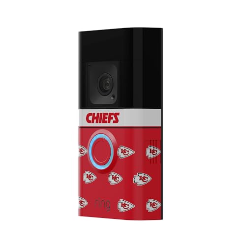 Image of All-New Limited Edition, Official NFL Faceplate for Ring Doorbells - Video Doorbell 3, Video Doorbell 3 Plus, Video Doorbell 4, Battery Doorbell Plus, and Battery Doorbell Pro | Kansas City Chiefs