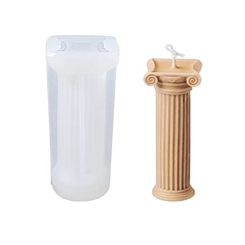 Moules à bougies en forme de colonne romaine, moules en résine de silicone pour bougies et savons Cover