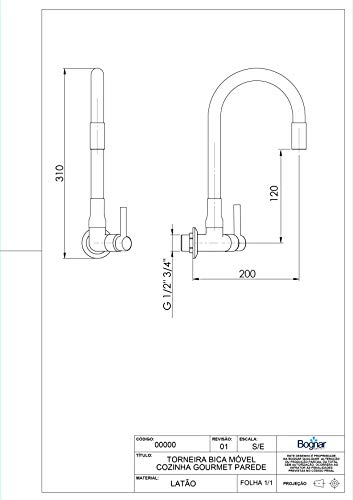 Torneira Tubo Flexível de Silicone Color Parede Preta C31 1/4 de Volta 3068